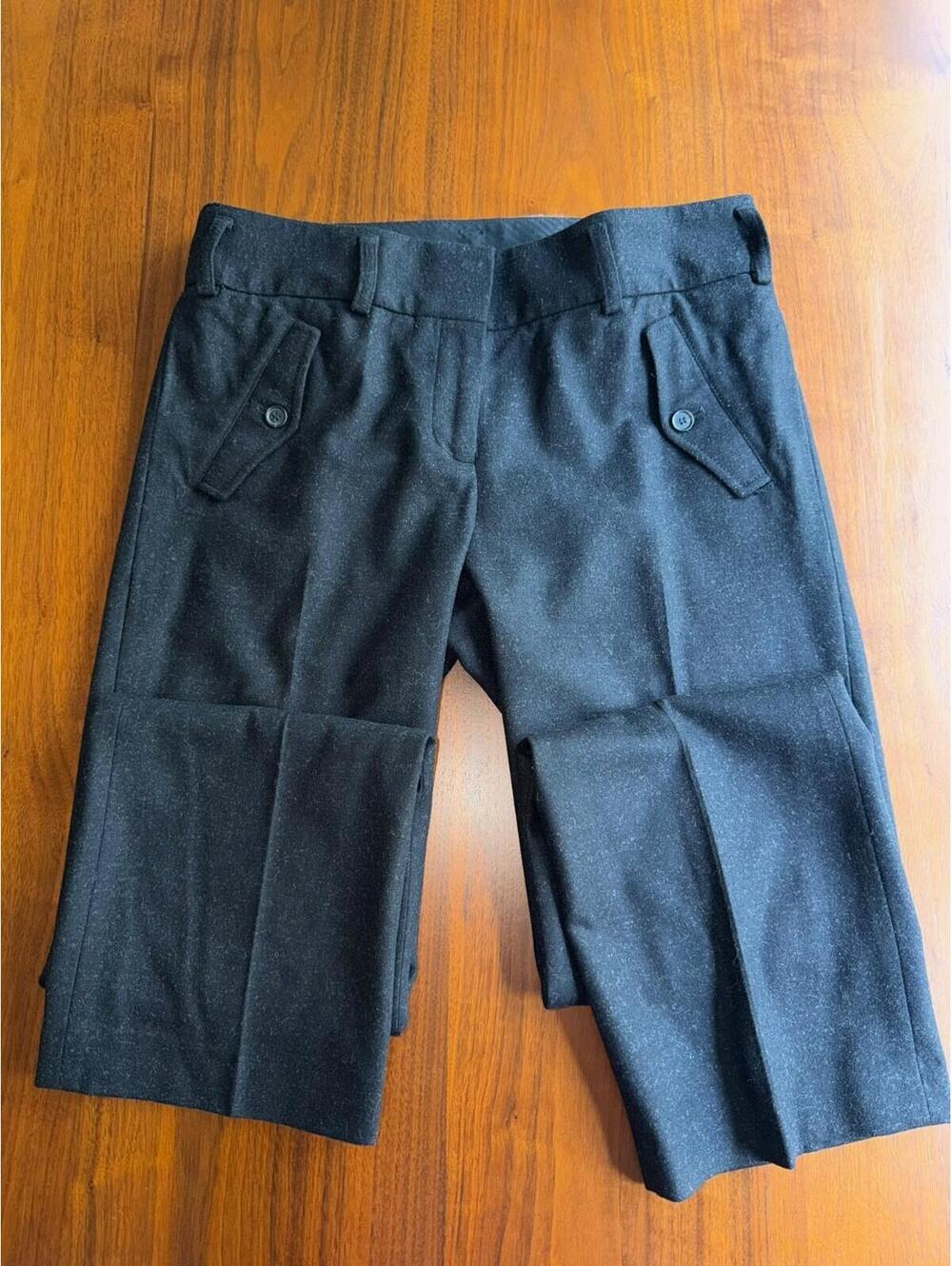 J.Crew Women's Black Stretch Wool Blend Trousers - Size 6 - Picture 1 of 4